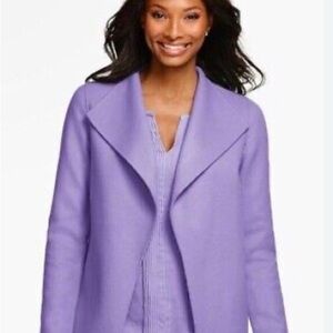 NWT Talbots Purple Blazer Modern Open-Front Design